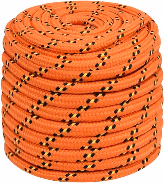 Corda per barca in polipropilene vidaXL arancione, diametro 16 mm