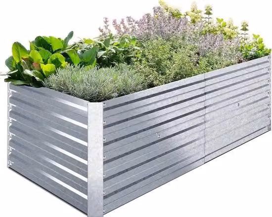 Tavolo per piante alto 180x90x60 cm - Tavolo per verdure extra grande in acciaio galvanizzato