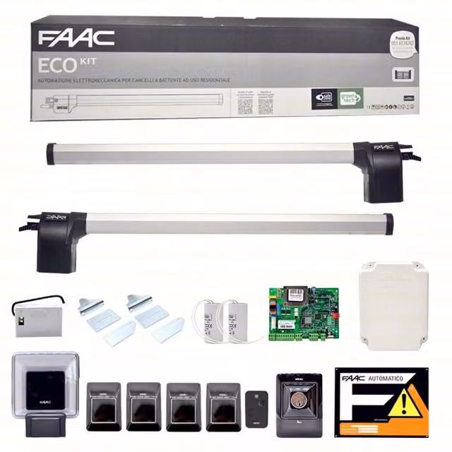 FAAC ECO KIT 105632445 230V + COPPIA DI FOTOCELLULE 785103 CANCELLO BATTENTE
