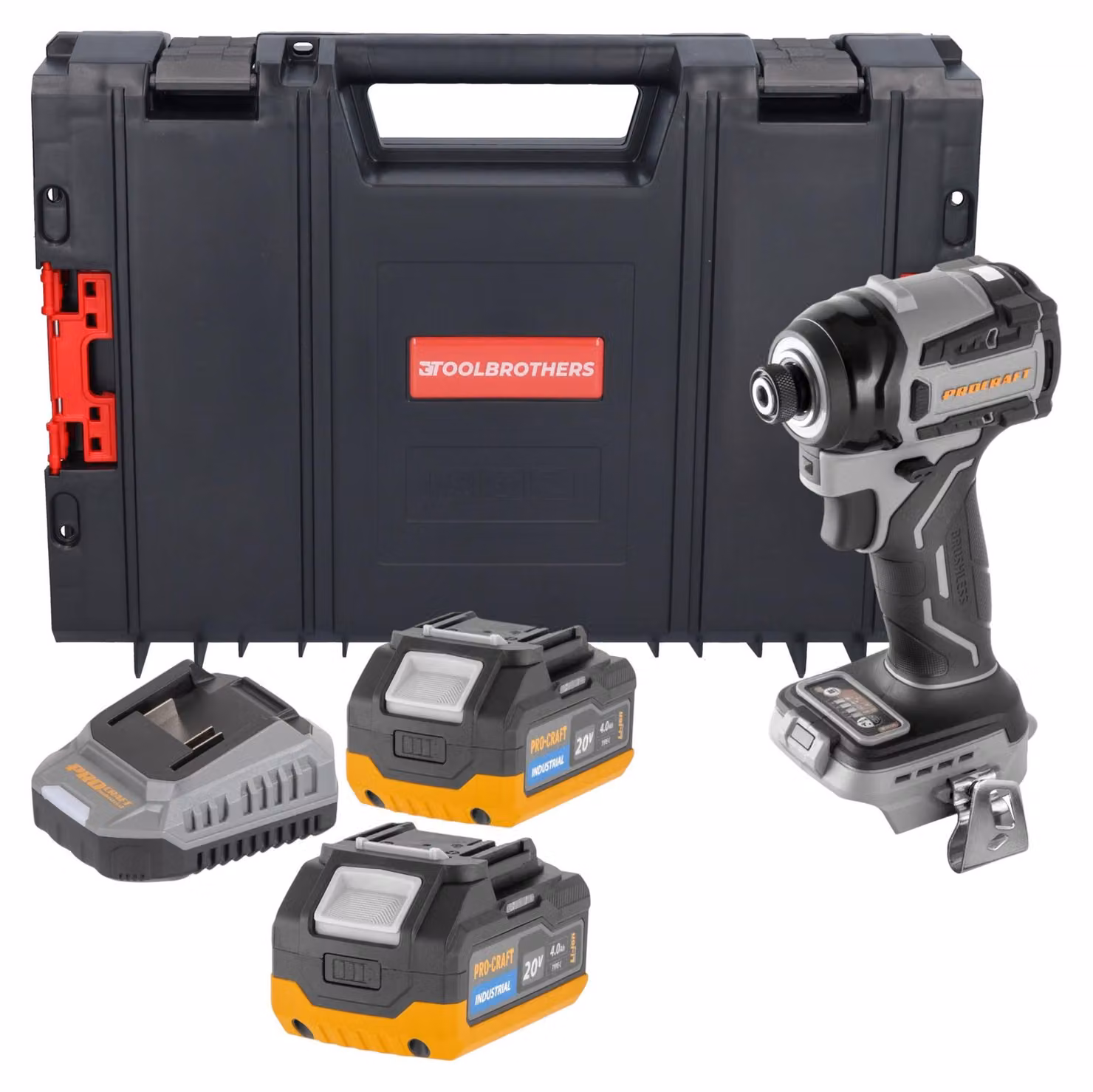 Procraft ID20Abb Avvitatore a impatto a batteria 20 V 180 Nm 1/4" Solo - senza batteria, senza caricabatteria