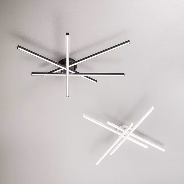 Perenz Syncro Plafoniera LED Regolabile in Alluminio Bianca per Soggiorno e Camera da Letto