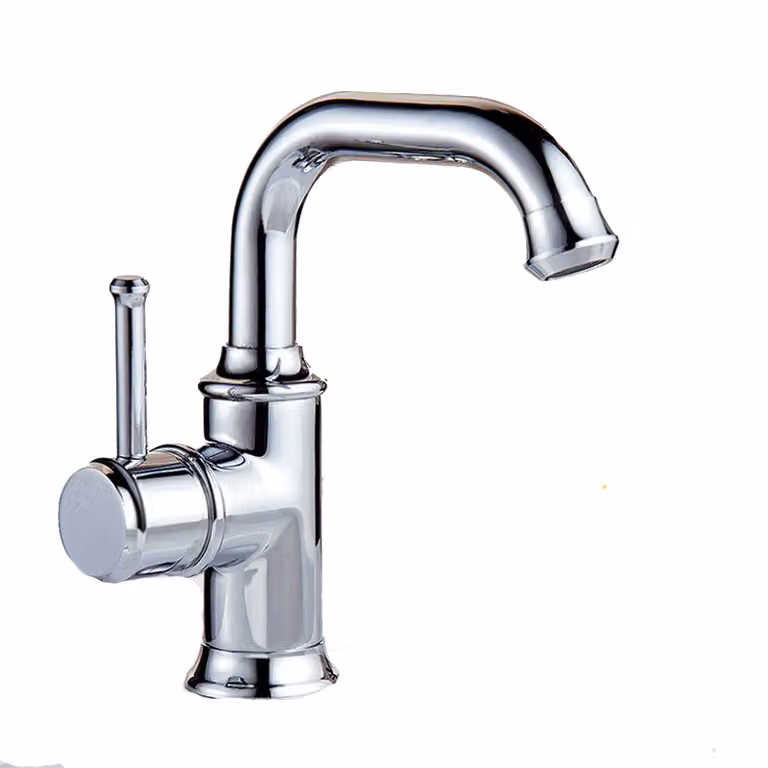 Rubinetto per lavabo, stile retrò, ARGENTO CROMATO, MELINEA LAUFERI