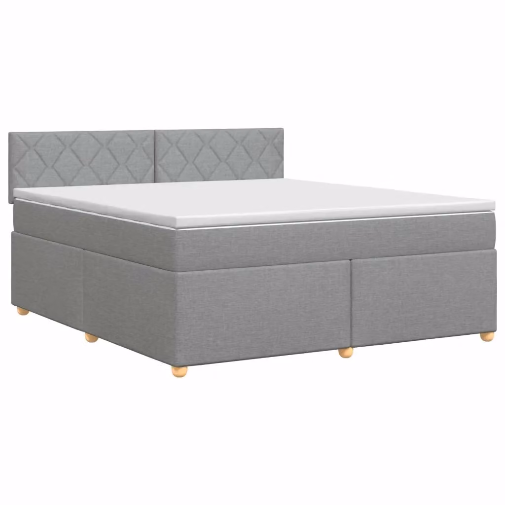 Letto box spring con materasso ibrido vidaXL Grigio e Bianco L/P: 140 x 190 cm – 2
