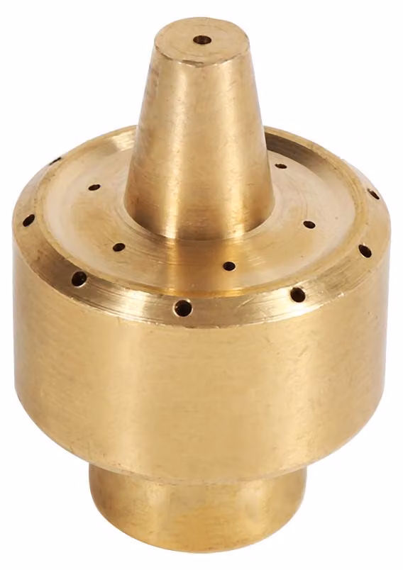 Colonna in ottone per fontana da giardino, ugello per acqua, spruzzatore, bocchetta spray, finitura dorata (1/4")