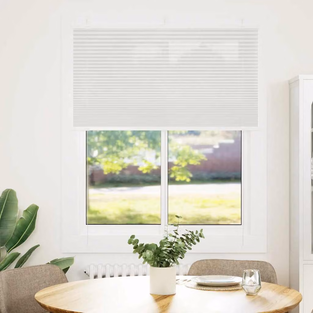 vidaXL Tenda Plissettata Grigio Chiaro 105x100 cm Larghezza Tessuto