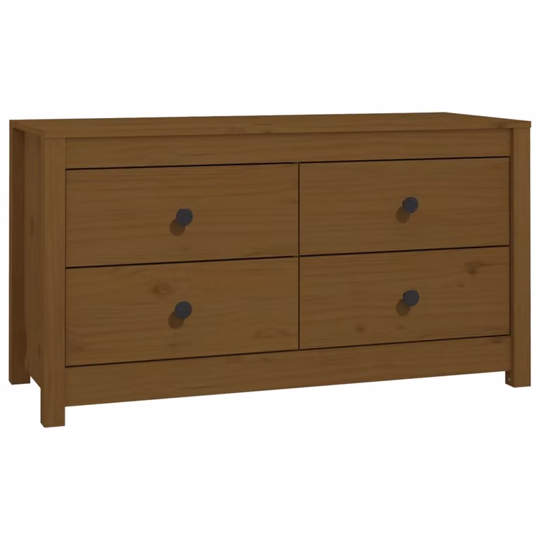Armadietto Marrone Ambra 100x40x54 cm in Legno Massello di Pino