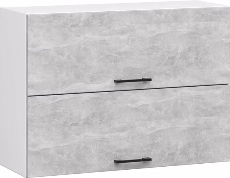 Pensile cucina sospeso 80 cm VERMINA - bianco / cemento