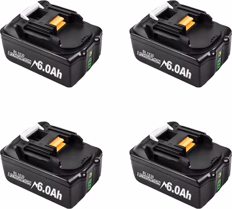 Batteria di ricambio, capacità 6000 mAh, ecologica, 4 batterie