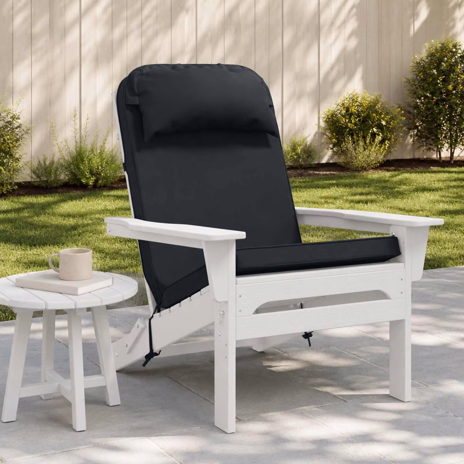 vidaXL Cuscino per Lounger Sole 100% Poliestere Blu Scuro