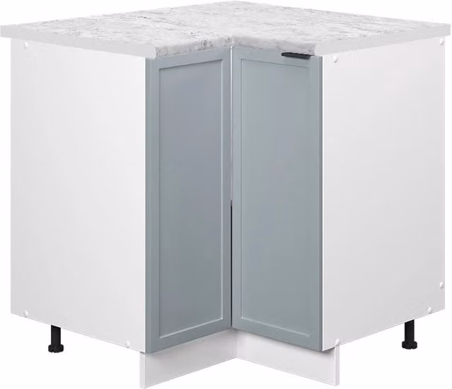 Mobile ad angolo cucina Fame-Line Blu-grigio chiaro/Bianco 80.5 cm, PL Marmo Vicco
