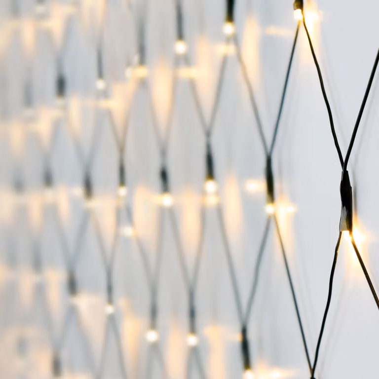 1.03 Rete luminosa a LED 1,5 x 1,5 m - 100 LED - con vano batterie