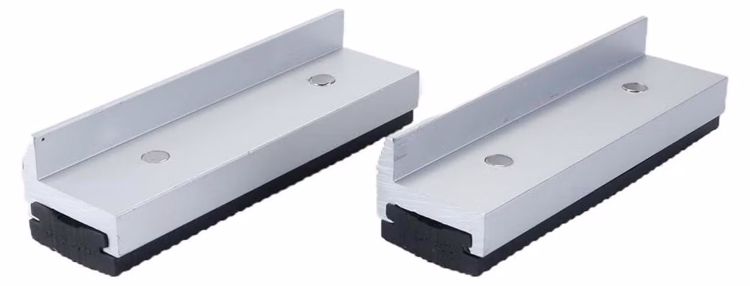 Morse da banco 100 mm - Morso di ricambio - Alluminio con rivestimento in plastica morbida - Ottima tenuta - Adatto per hobbisti - Previene graffi - Morsa da banco
