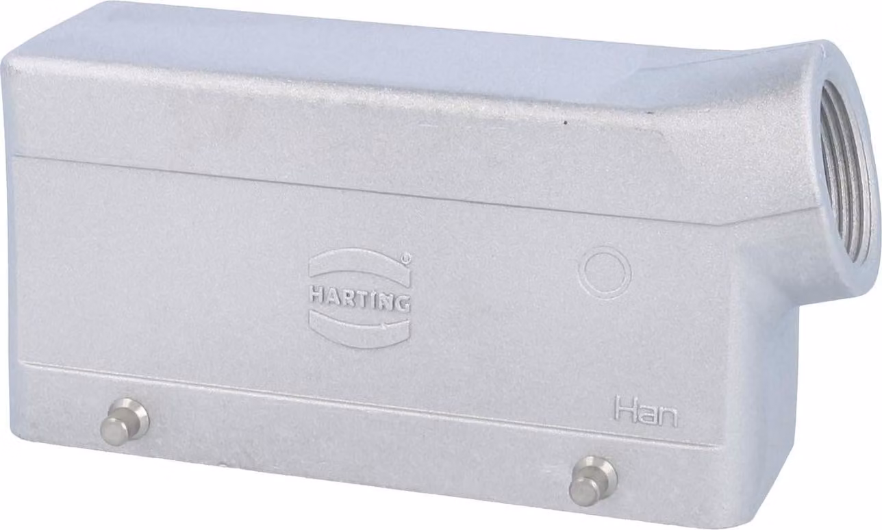 HARTING Han 24B EMC / High Temp Contenitore a manicotto basso, 1xPG21 uscita cavo laterale, per 2 staffe (nella parte inferiore)