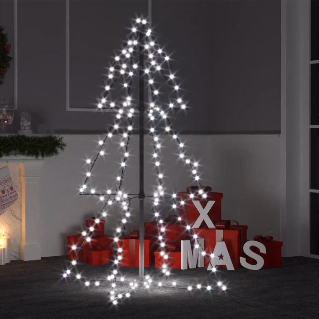 Maison Exclusive - Albero di Natale a forma di cono 160 LED per interni ed esterni 78x120 cm