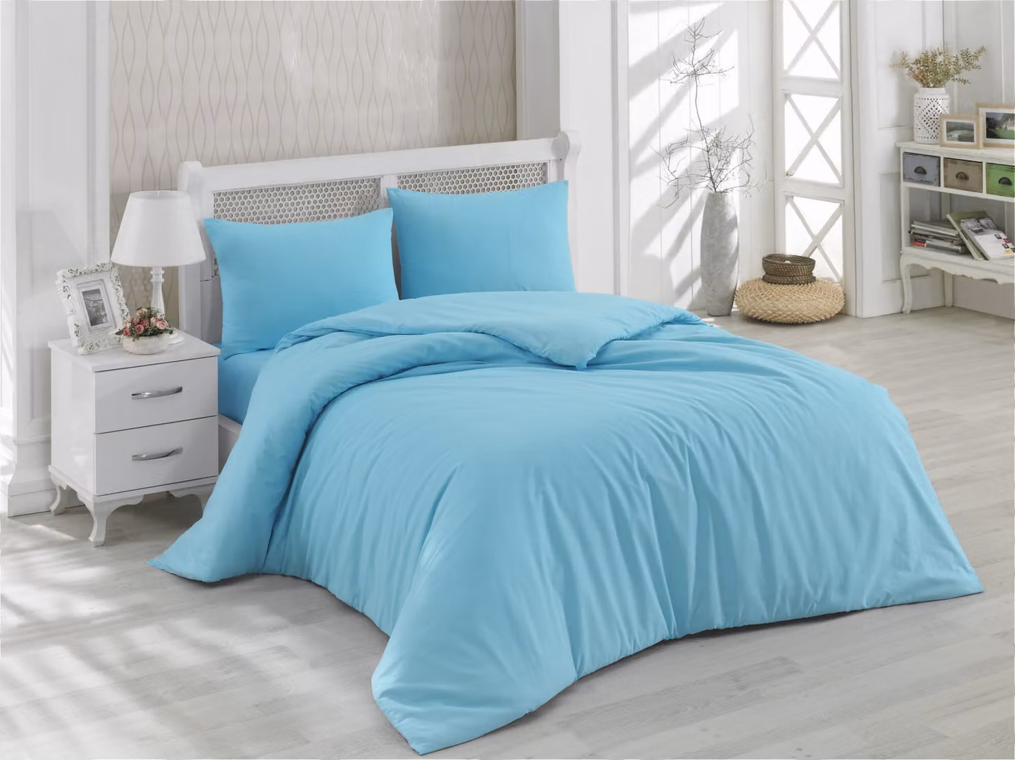 L'Essentiel Linge de Maison, Turquoise- PTK3820, turchese, copriletti, 100% cotone rinforzato