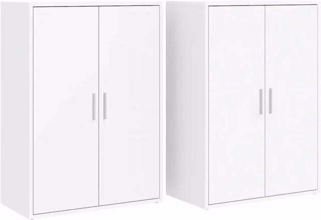 Credenze 2 pz | Madia | Buffet da pranzo | Armadio da pranzo Bianche 60x31x84 cm in Legno Multistrato