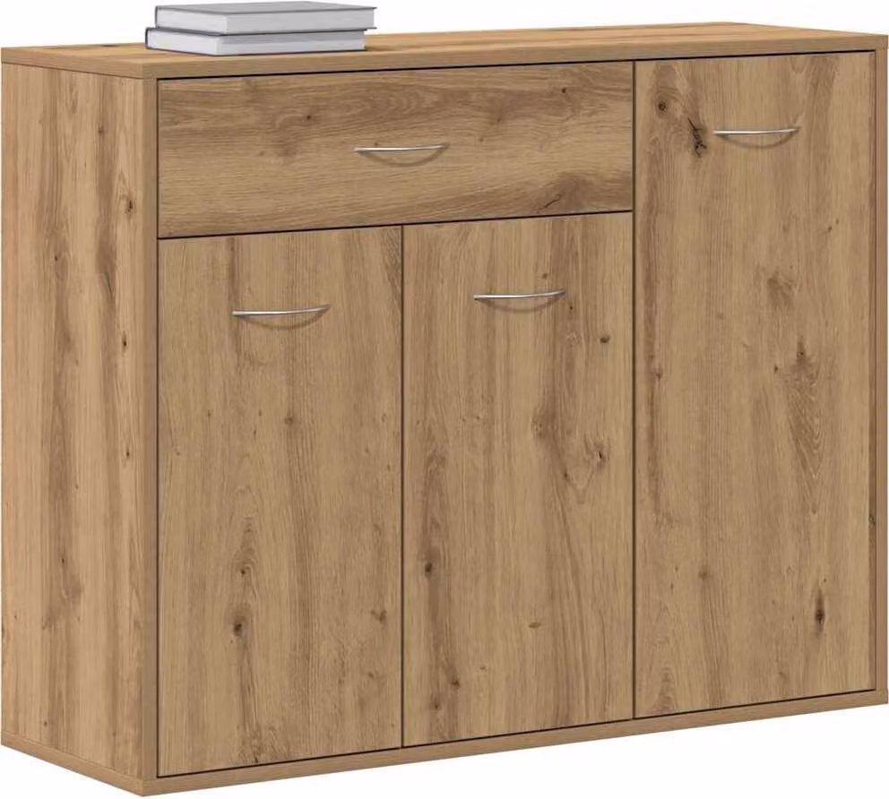 Credenza Rovere Artigianale 88x30x70 cm in Legno Multistrato