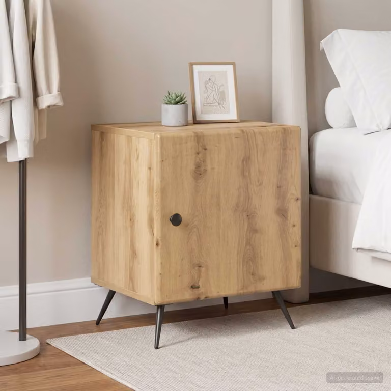Set di 2 comodini vidaXL in stile moderno color marrone, L 43 cm x P 34,5 cm x H 50 cm