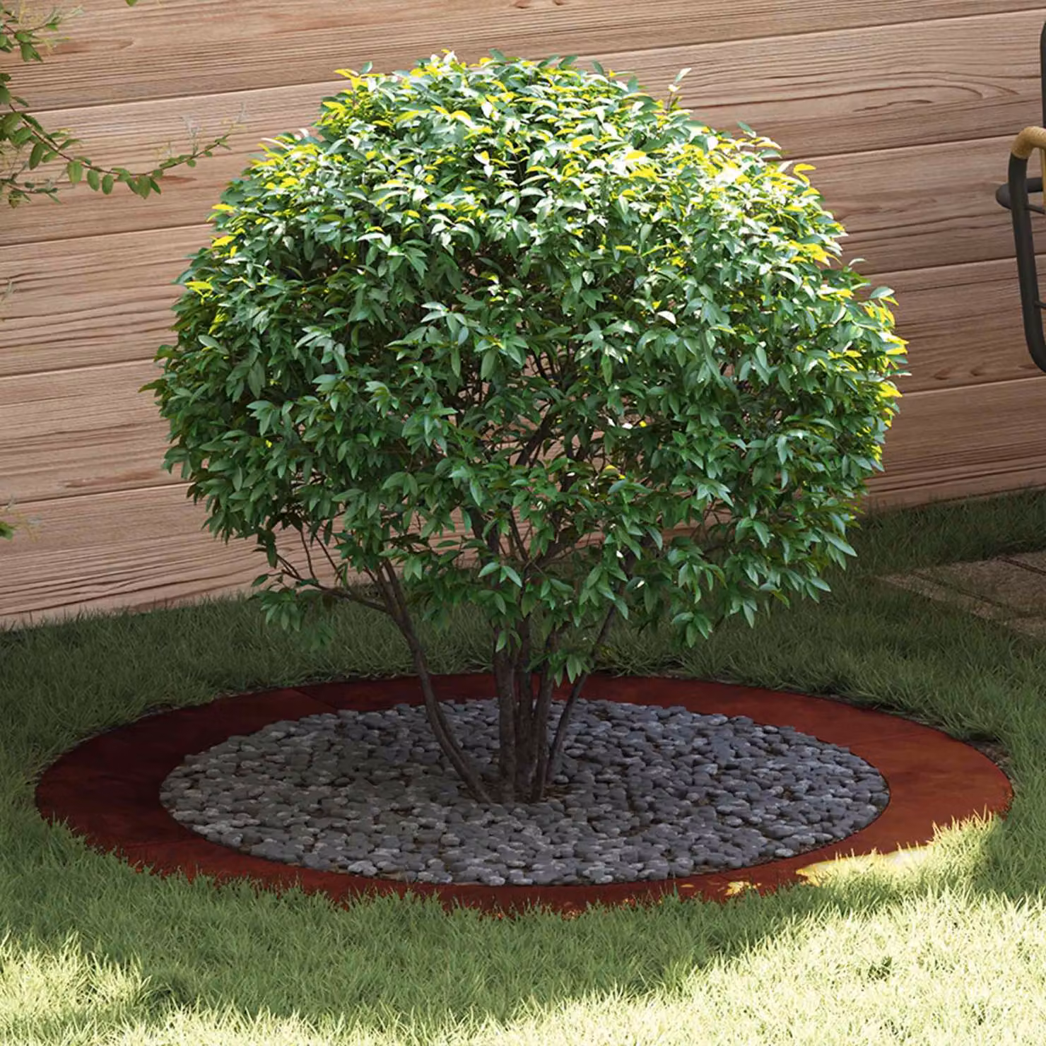 Set di 5 fioriere vidaXL in acciaio color ruggine per giardino ornamentale, Diametro: 120 cm