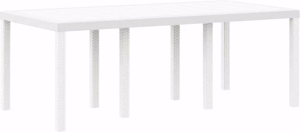 Tavolo da Giardino Bianco 200 x 100 x 73 cm polyrattan