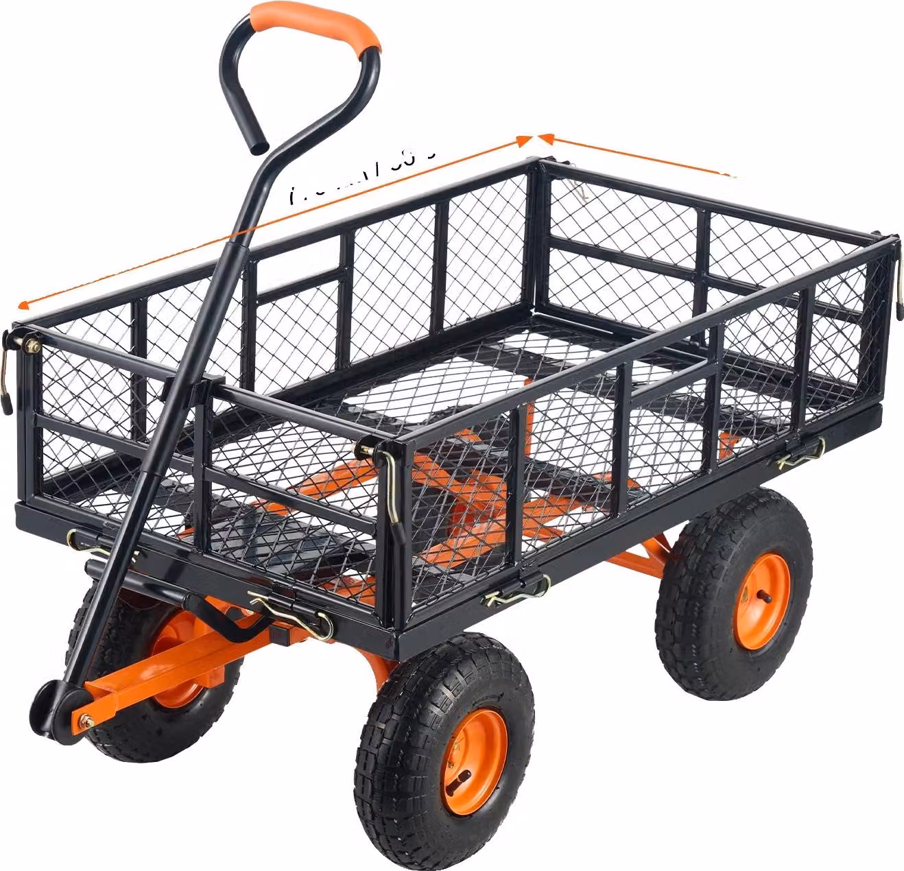 Carrello da giardino, capacità robusta, design versatile, 400 libbre