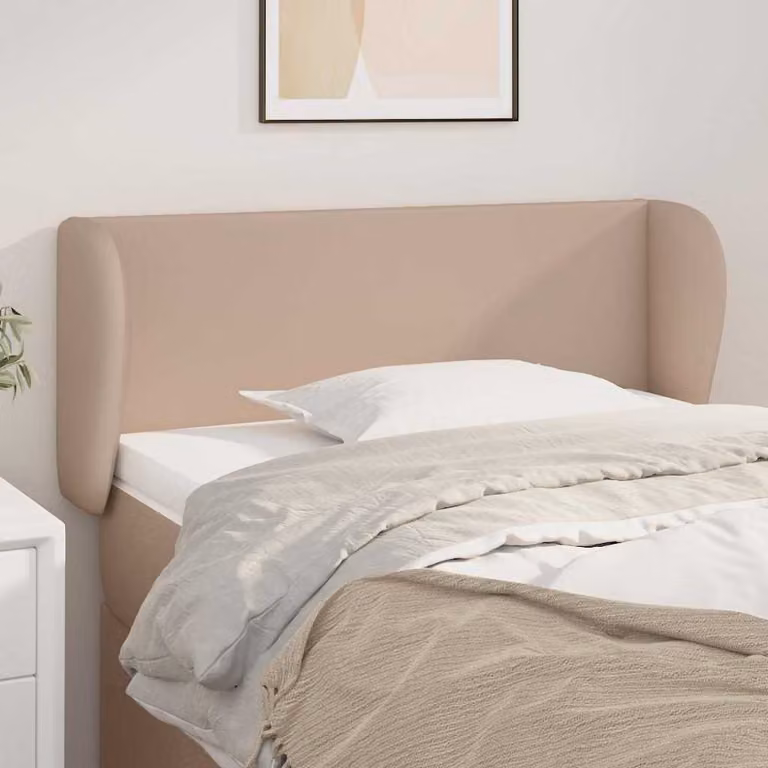 Testiera ad orecchio vidaXL in similpelle color cappuccino, L: 103 cm, P: 23 cm, H: 78-88 cm