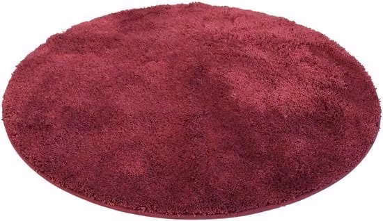 Tappetino da bagno rotondo Kinzler in microfibra rosso, Diametro: 90 cm