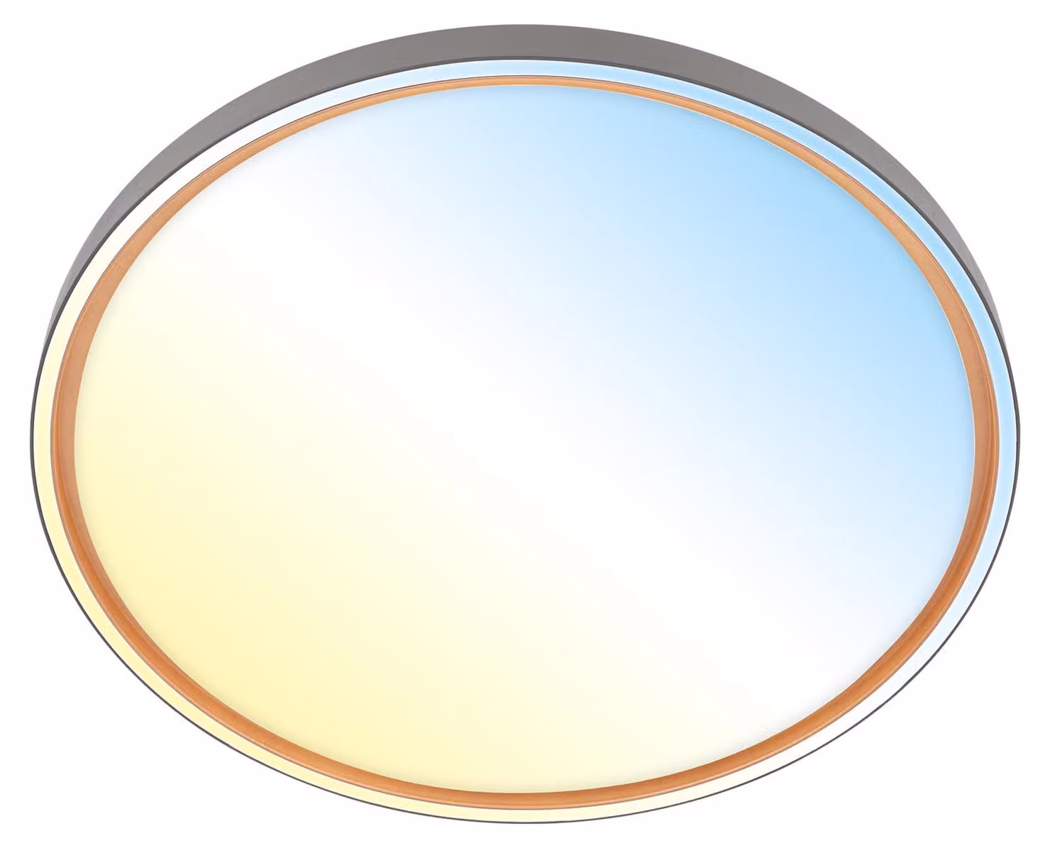 Briloner INA Plafoniera LED, dimmerabile, telecomando, regolabile da bianco caldo a bianco freddo, antracite, Ø49 x 6,5 cm