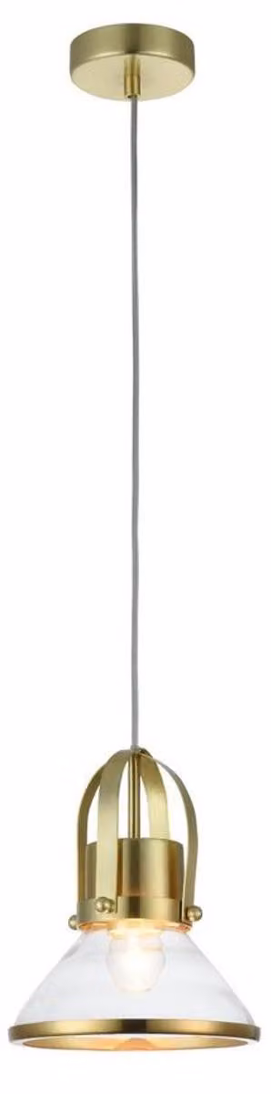 Casa Padrino lampada a sospensione / lampada a sospensione color ottone Ø 18,5 x H. 23 cm - Luci & Lampadari