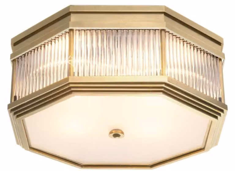 Casa Padrino plafoniera color ottone antico 40,5 x 40,5 x H. 18 cm - Collezione Luxury