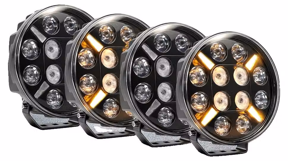 Luci da lavoro, con funzioni di faretto e illuminazione diffusa, impermeabili secondo lo standard IP68, 4 pezzi da 9 pollici