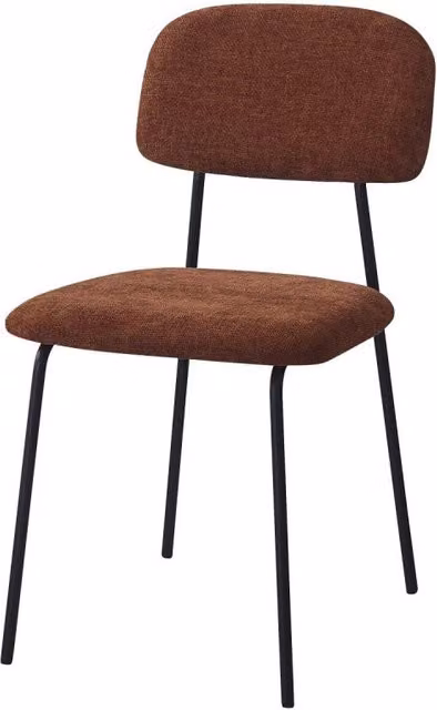 Set di 4 Sedie Brenda 45x44x81,5cm In Tessuto Mattone