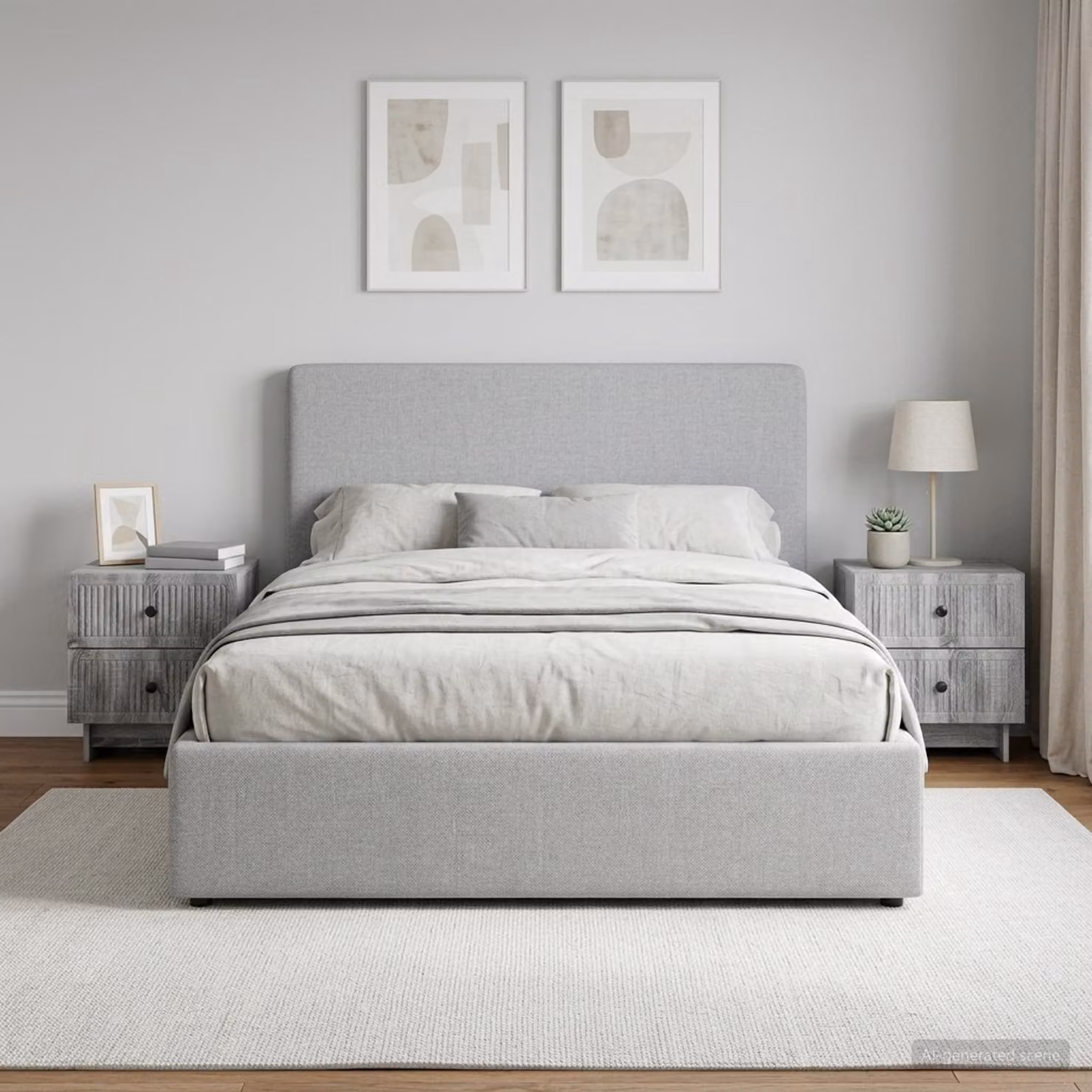 Set di 2 Armadi da Notte vidaXL Moderni in Grigio Sonoma, L: 43 cm, P: 34,5 cm, H: 47,5 cm