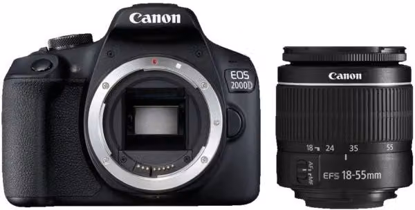 Fotocamera Reflex Canon EOS 2000D con Obiettivo EF-S 18-55mm f/3.5-5.6 III, Sensore CMOS da 24,1 MP, Nero – 2