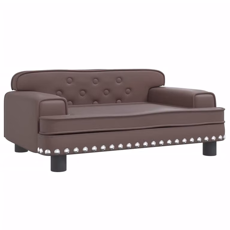 Divano per Bambini Marrone 70x45x30 cm in Pelle finta