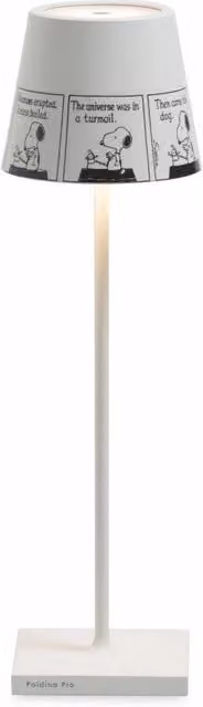 Lampada da Tavolo Poldina Pro Peanuts Zafferano Bianca Ricaricabile Dimmabile con LED Warm White e Protezione IP65