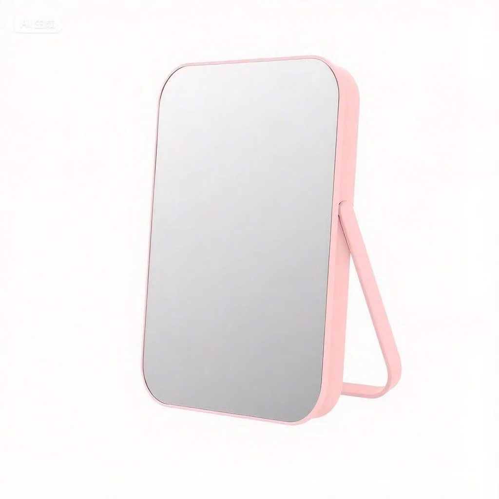 Specchio da trucco portatile con supporto pieghevole, rotazione di 90°, dimensioni 30,5x18 cm