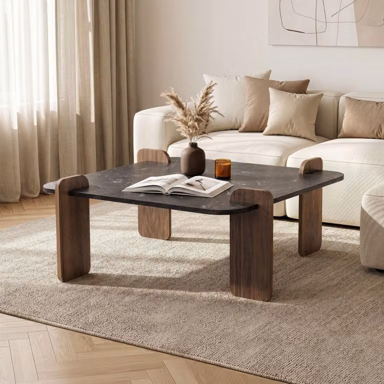 Skye Decor, Tavolino Nesting (3 pezzi) - Rovere Saphir, 100% melaminico | Rivestito al 100% in melamina