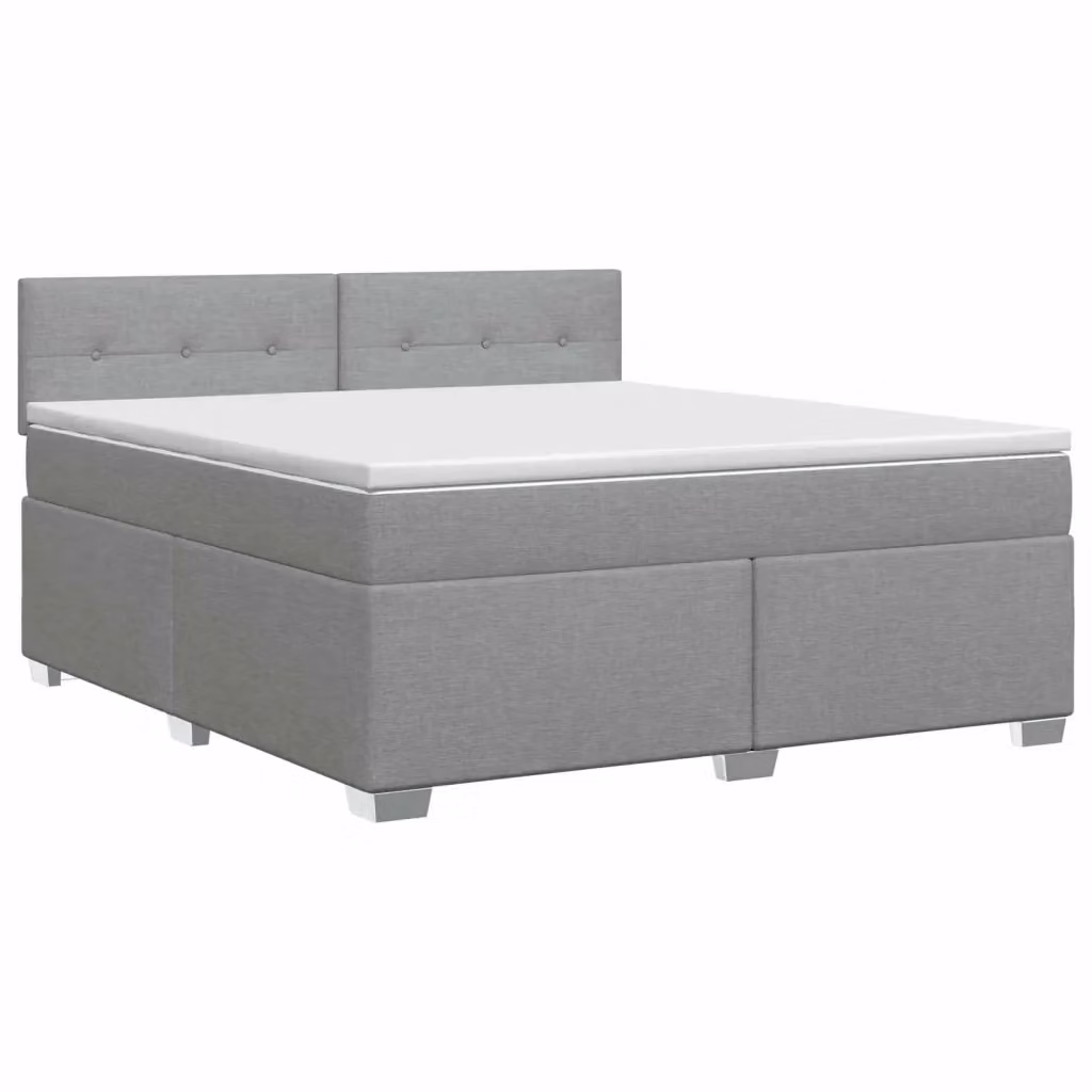 Letto box spring con materasso ibrido vidaXL Grigio Chiaro L/P: 140 x 200 cm – 2