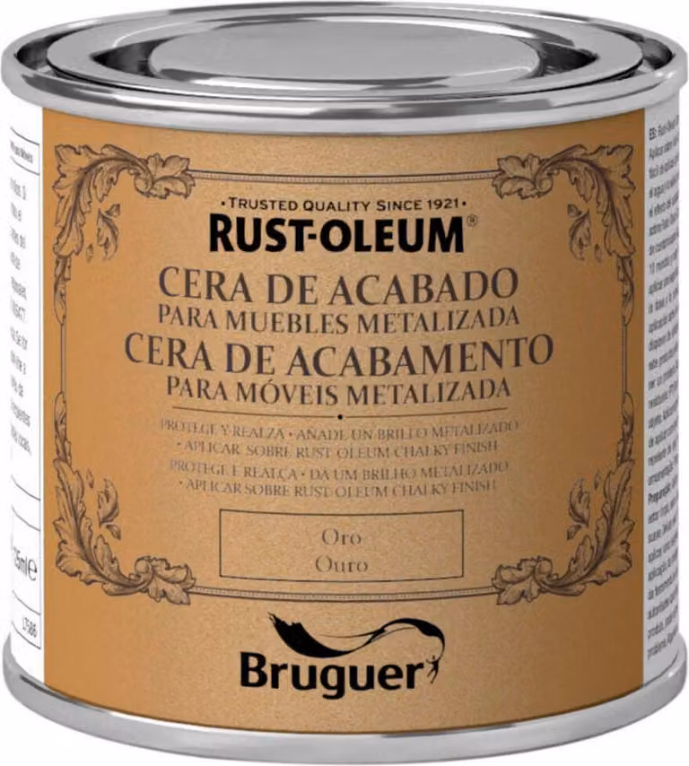 Rust-oleum cera per mobili a finitura gessosa oro 0,125l 5397505 bruguer