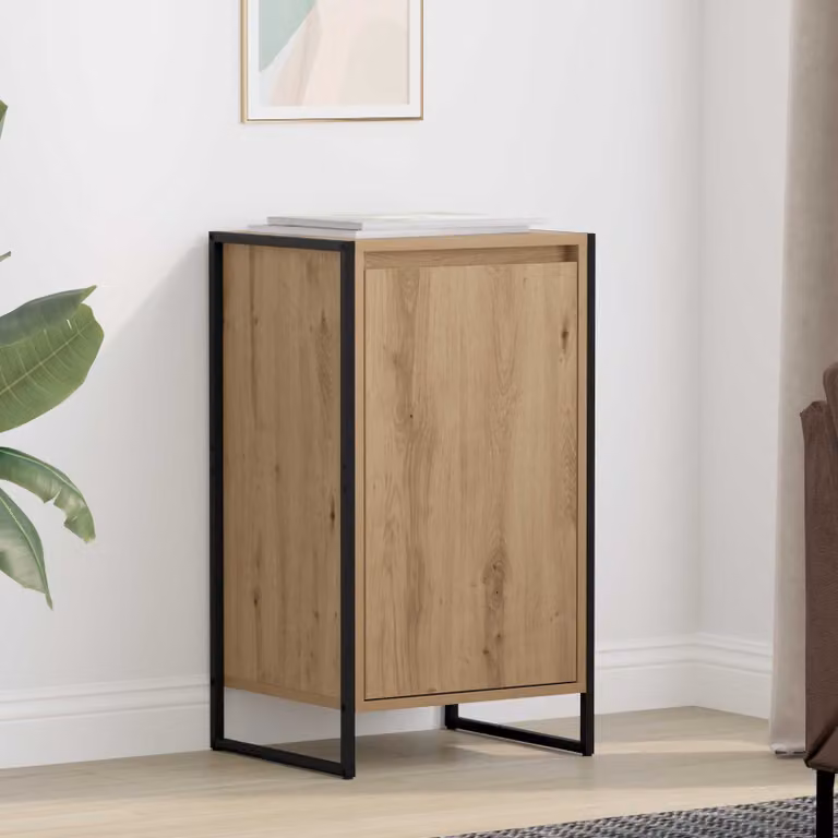 Credenza moderna in legno di rovere color marrone vidaXL L 43 cm x P 36 cm x H 75,5 cm