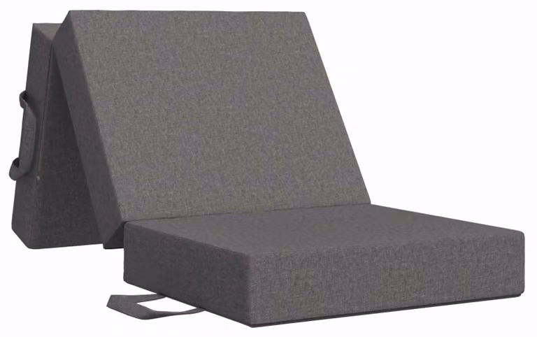 Divano Letto Pieghevole 75 x 67 x 45 cm Grigio Chiaro