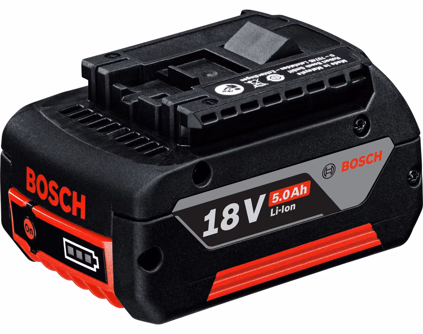 Bosch Professional GBA 18V 5.0Ah Li-ion Battery - Long battery life and COOLPACK 1.0 technology