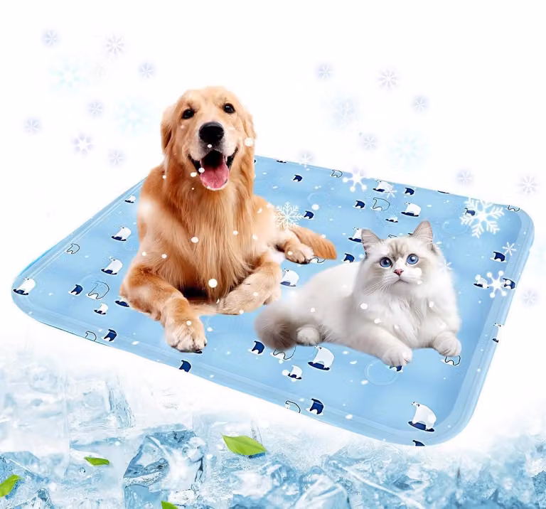 Tappetino refrigerante per cani e gatti, 50x60 cm, autorigenerante, rettangolare