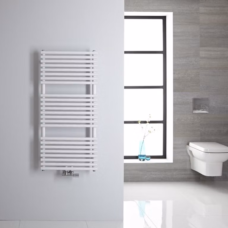 Scaldasalviette - Attacchi Centrali - Bianco - 1065mm x 500mm - 334 Watt - Magera