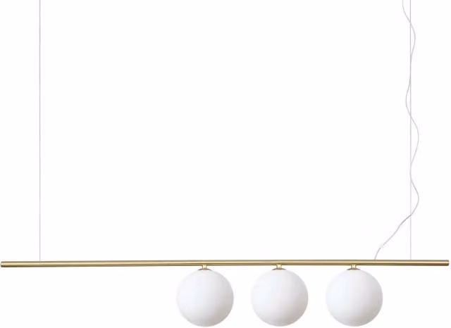 Lampada A Sospensione Perline Sp3 Ottone Ideal-Lux