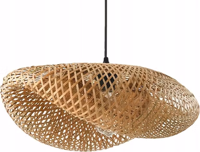 Lampada da soffitto in stile boho in bambù, Ø 50 cm, attacco E27