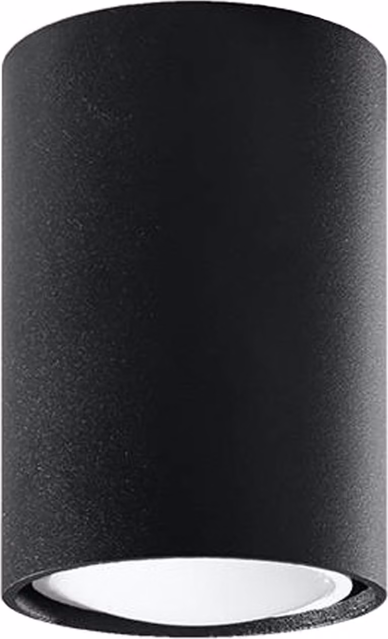 Lampada da soffitto LAGOS 10 nero 1xGU10 10W acciaio 10x6x6cm Sollux Lighting
