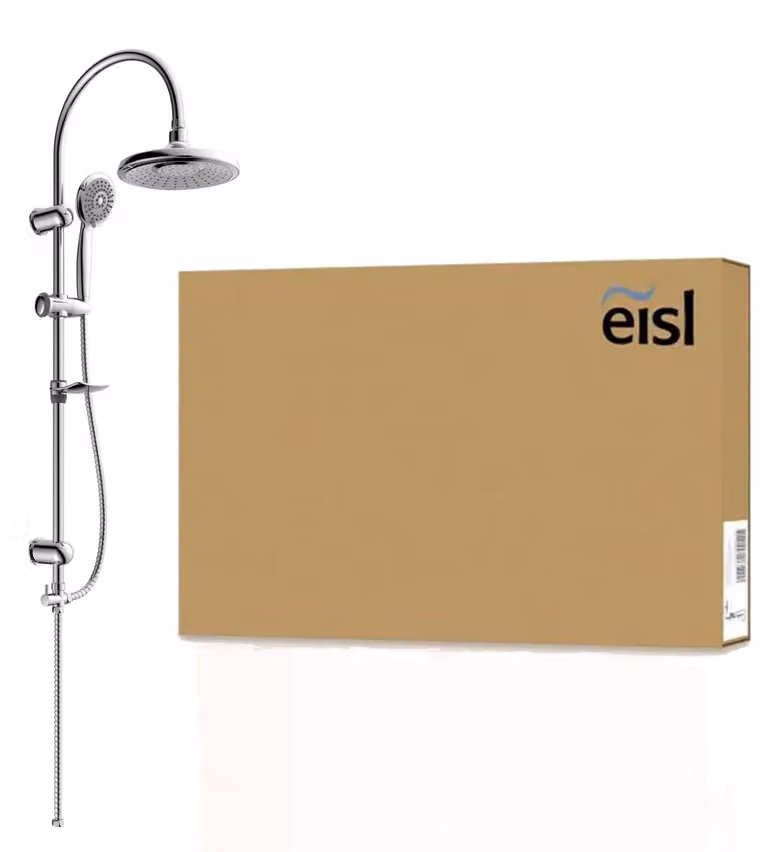 Sistema doccia 2-in-1 con soffione a pioggia di Ø 220 mm e doccetta manuale, finitura cromata