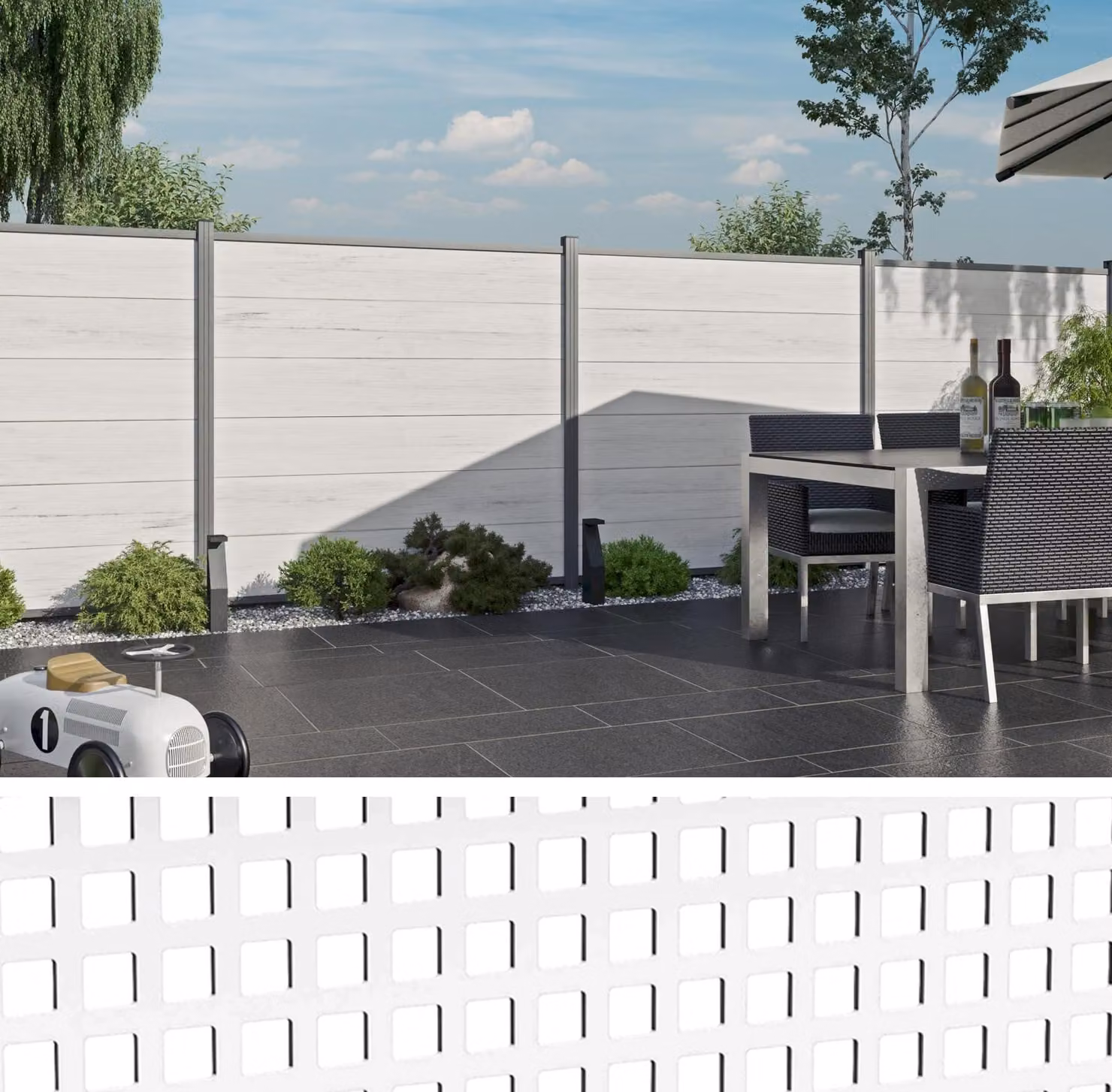 TeJe ECOSTECK-Gitterfüllung Quadrate 20 x 150 x 1800 mm